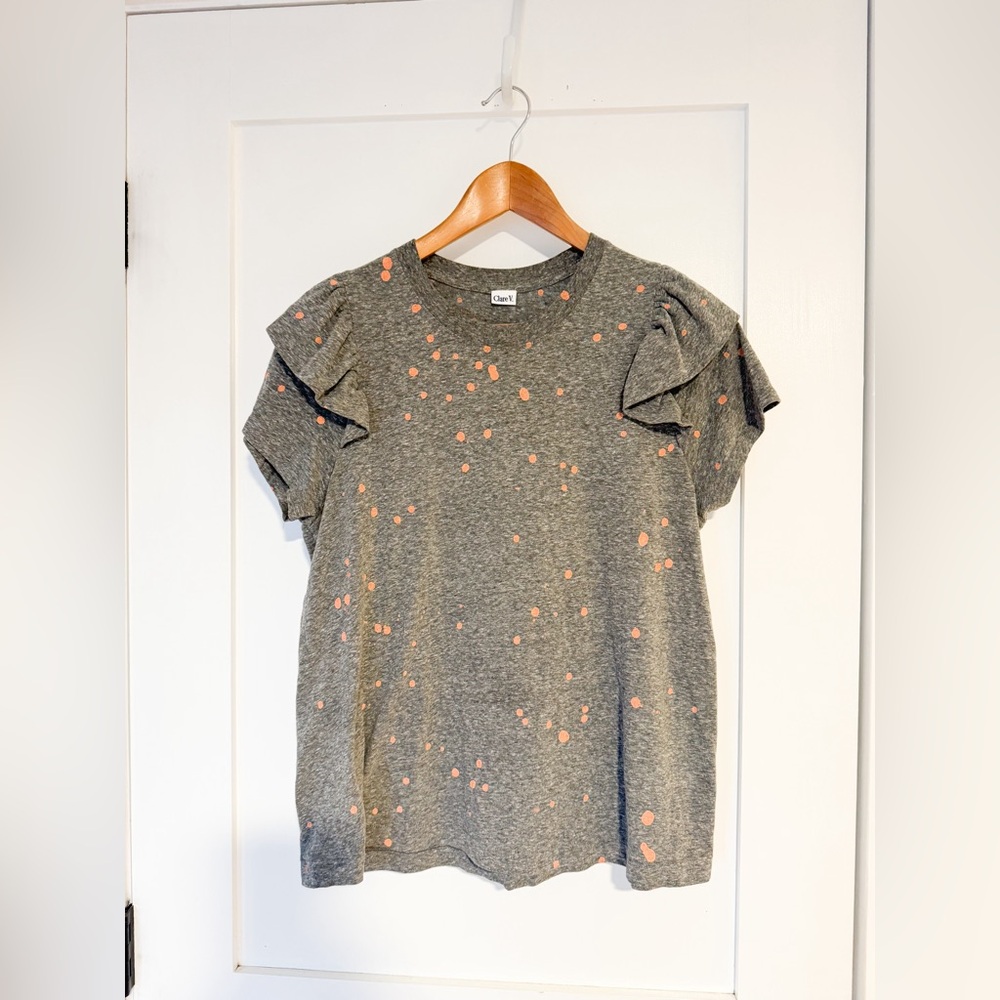 Clare V ruffle sleeve tshirt